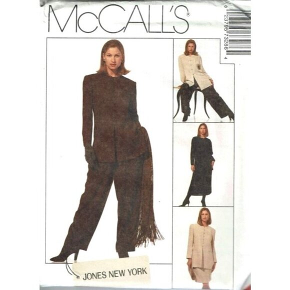 McCalls Sewing Pattern 7328 Jacket Tunic Skirt Pants Misses Size 10 - Picture 1 of 2
